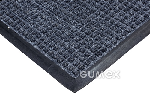 Eingangsmatte POLY RIB, 10mm, 400x600mm, Gummimischung/PP-Faser, anthrazit, 